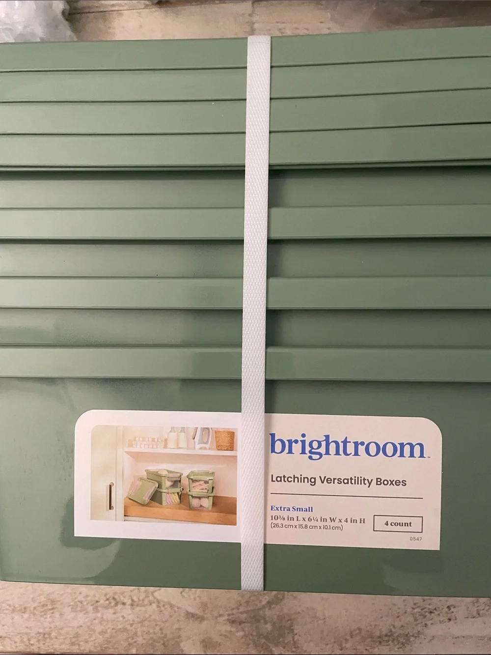 Brightroom Sage Green Latching Storage Boxes - Set of 4